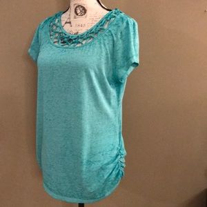 Turquoise Braided Top